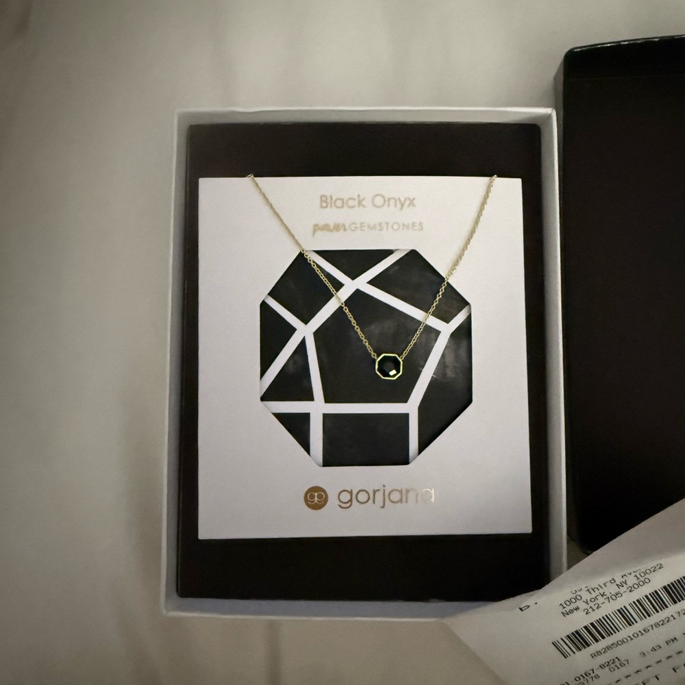 Gorjana Black Onyx Gold Necklace
